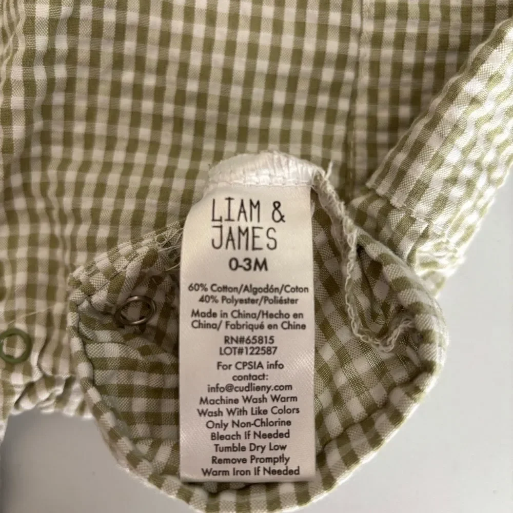 Liam and James Romper 0 to 3 Months